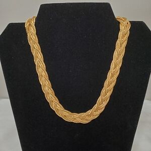 Vintage Gold Tone Braided Choker